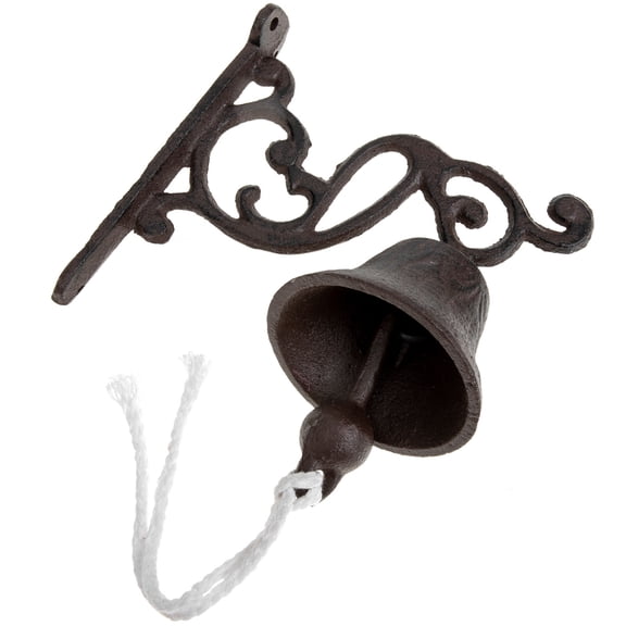 COMPUKAS 1Pack Traditional Craftsmanship Wall Hanging Bell for Garden and Cottage Decorations 5.5x5.3x2.9in