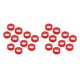 thumbnail image 1 of Minnieouse 10x Barber Hairdressing Shears Scissors Finger Ring  Inserts Grips Rojo 10 piezas 2piezas, 1 of 1