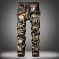 thumbnail image 2 of IROINNID Jean Pants For Men Full Length Button Zipper Casual Skinny Jean Pants With Pockets, 2 of 9