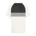 thumbnail image 4 of CHGBMOK Women's T Shirts Short Sleeve Color Block/Solid Tops Casual Summer Tees, 4 of 5
