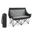 thumbnail image 6 of 660 lbs Capacity Double Camping Chair, Oversized 2-Person Camp Chair with Cup & Wine Glass Holders, Heavy Duty Folding Seat with Carry Bag, 6 of 6