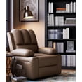 thumbnail image 6 of 22'' Massage Recliner Chair for Adults with Heat and Massage, Manual PU Leather Recliner with Cup Holders and Side Pockets Colors Available, 6 of 8