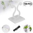 thumbnail image 2 of 100 clips autoadhesivos para plantas de 3,5 x 2,5 x 1,4 cm, clip de alambre para clavijas de plantas para organizar cables de plantas, color blanco Namotu LL-0247, 2 of 7