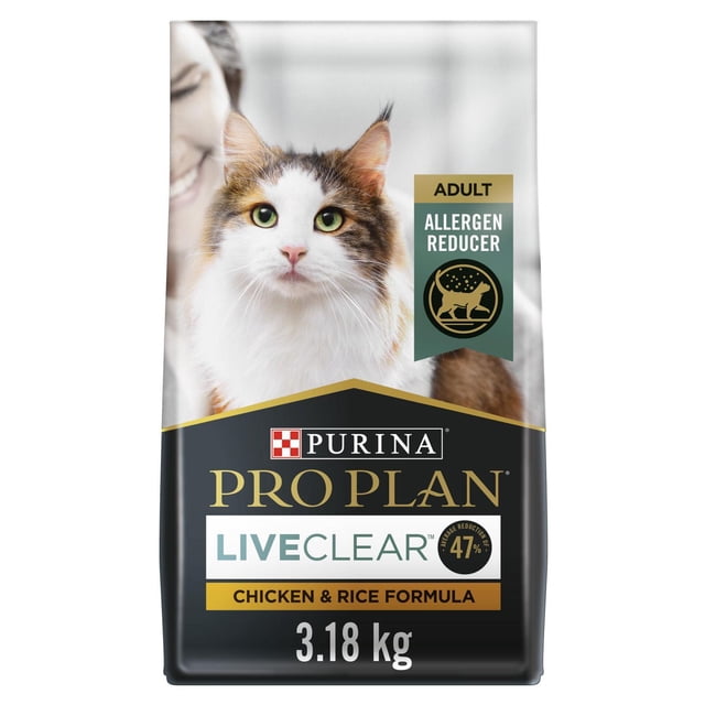 Purina Pro Plan Specialized LiveClear Chicken & Rice Formula, Dry Cat Food 7lbs