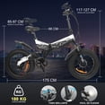 thumbnail image 2 of Bicicleta Eléctrica Plegable Honey Whale S10 Blanco, 2 of 7