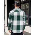 thumbnail image 4 of COOFANDY Mens Flannel Shirts Long Sleeve Lightweight Plaid Shirt Casual Button Down Shirts Jacket, 4 of 10