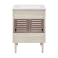 thumbnail image 7 of Bron 24" Freestanding Bathroom Vanity in White Oak with 3-Hole Widespread Sink Top, 7 of 7