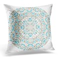 thumbnail image 1 of BOSDECO Abstract Colorful Circle Floral Ornamental Round Pattern Lace Beautiful Pillowcase Pillow Cover Cushion Case 20x20 inch, 1 of 1