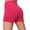 Hot Pink, variant on Lenpel Women's Biker Shorts Seamless Scrunch Butt Lifting High Waisted Booty Yoga Gym Shorts Workout Running Shorts with Pockets