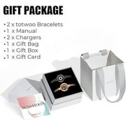 TOTWOO Long Distance Touch Bracelets for Couples, Long Distance Relationship Gifts for Girlfriend
