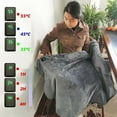 thumbnail image 6 of Heated Throw Blanket Plush USB Electric Throw Blanket with Zipper, Adjustable 3 Levels Temperature, Wearable Portable Throw Poncho Wrap for Shoulder and Neck, Machine Washable, 6 of 7
