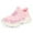 sneakers 165#Pink, variant on WAYUTE Girls Sneakers Flat Thick Bottom Lightweight Non Slip Lace Up Hook Loop Mesh Upper Breathable Walking Shoes Casual Daily Wear