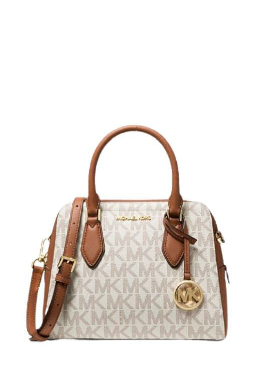 アンシャン プチ モルティエ アン ブロンズ Michael Kors Womens Ayden Medium Logo And Faux Leather Satchel