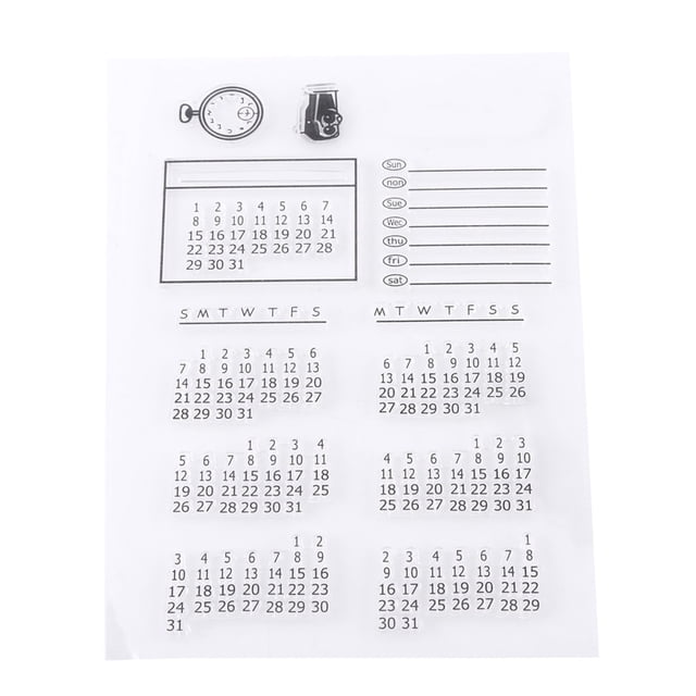 Sello de silicona transparente para álbumes de recortes, fotos, calendarios decorativos.