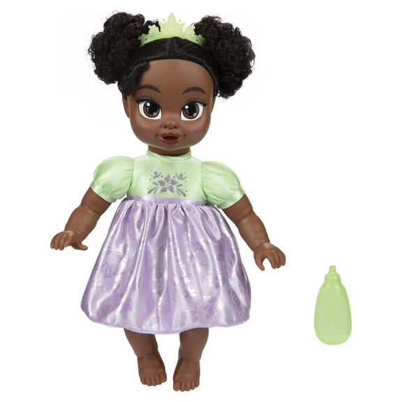 Disney Princess Deluxe Tiana Baby Doll with Bottle and Pacifier