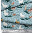 thumbnail image 3 of Soimoi Cotton Jersey Fabric Rabbit,Sheep & Deer Kids Print Fabric by Yard 58 Inch Wide, 3 of 3