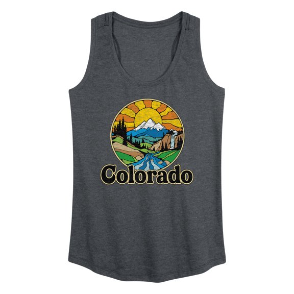 Instant Message - Groovy Colorado - Women's Racerback Tank Top
