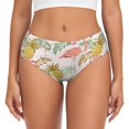 thumbnail image 1 of Fotbe Tropical Flamingo Pineapple Calzones Estampados para Mujer – Ropa Interior de Algodón, Cómoda, Suave y Elástica-XX-Large, 1 of 6