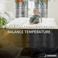 thumbnail image 3 of Fsddascl Fall Blackout Curtains for Bedroom/Living Room, Thermal Insulated Kitchen Curtains, Orange Green Pumpkin Thanksgiving Eucalyptus Wood Grommet Darkening Window Treatment Drapes 27.5"x39"x2, 3 of 6