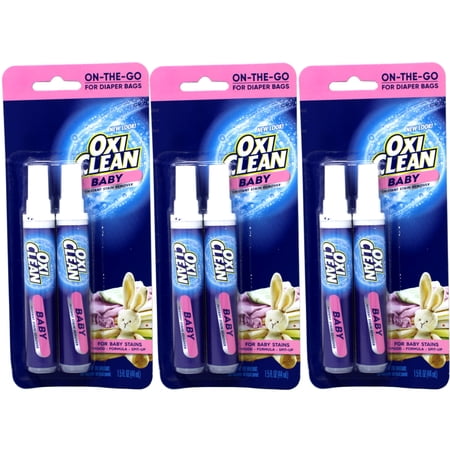 OxiClean On the Go Baby Stain Remover Pen, 22 mL, 2 Count - 3 Pack