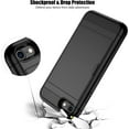 thumbnail image 5 of iPhone SE Case 2022/iPhone SE 2020/7/8 Case with Card Holder Heavy Duty Protective Dual Layer Shockproof Hidden Card Slot Slim Wallet Case for iPhone SE 3rd/2nd/7/8-4.7''(Black), 5 of 7