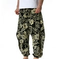 thumbnail image 3 of Birdeem Pantalon Décontracté Mode Rétro Imprimé Taille Mi-Haute pour Hommes, 3 of 9