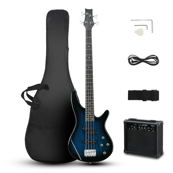 XgoodX Ktaxon 4 String Electric Bass Guitar,Full Size,Beginner Kit With 20W Speaker