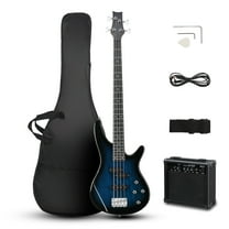XgoodX Ktaxon 4 String Electric Bass Guitar,Full Size,Beginner Kit With 20W Speaker