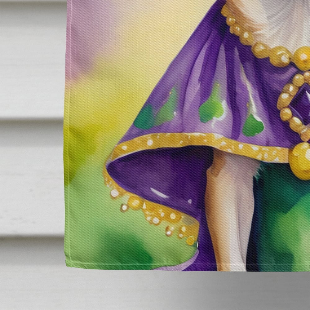 Chihuahua King of Mardi Gras House Flag 28 in x 40 in
