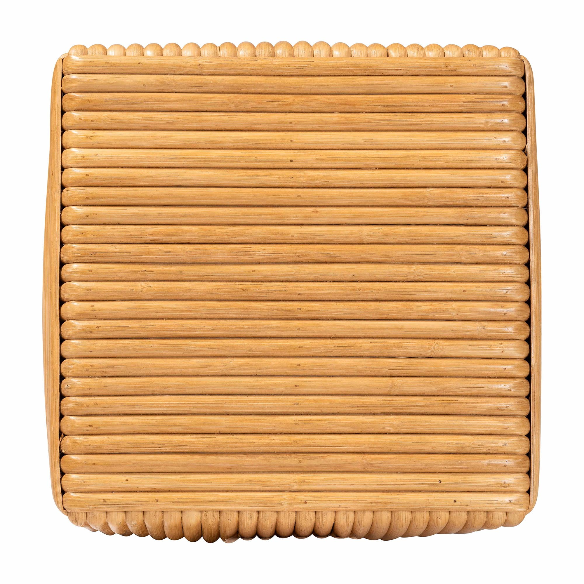bali & pari Karina Boho Footstool, Light Honey