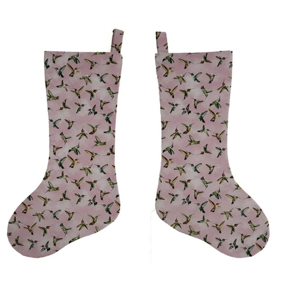 Hummingbirds Christmas Stocking by Penny's Needful Things (Pink) (Single Stocking)
