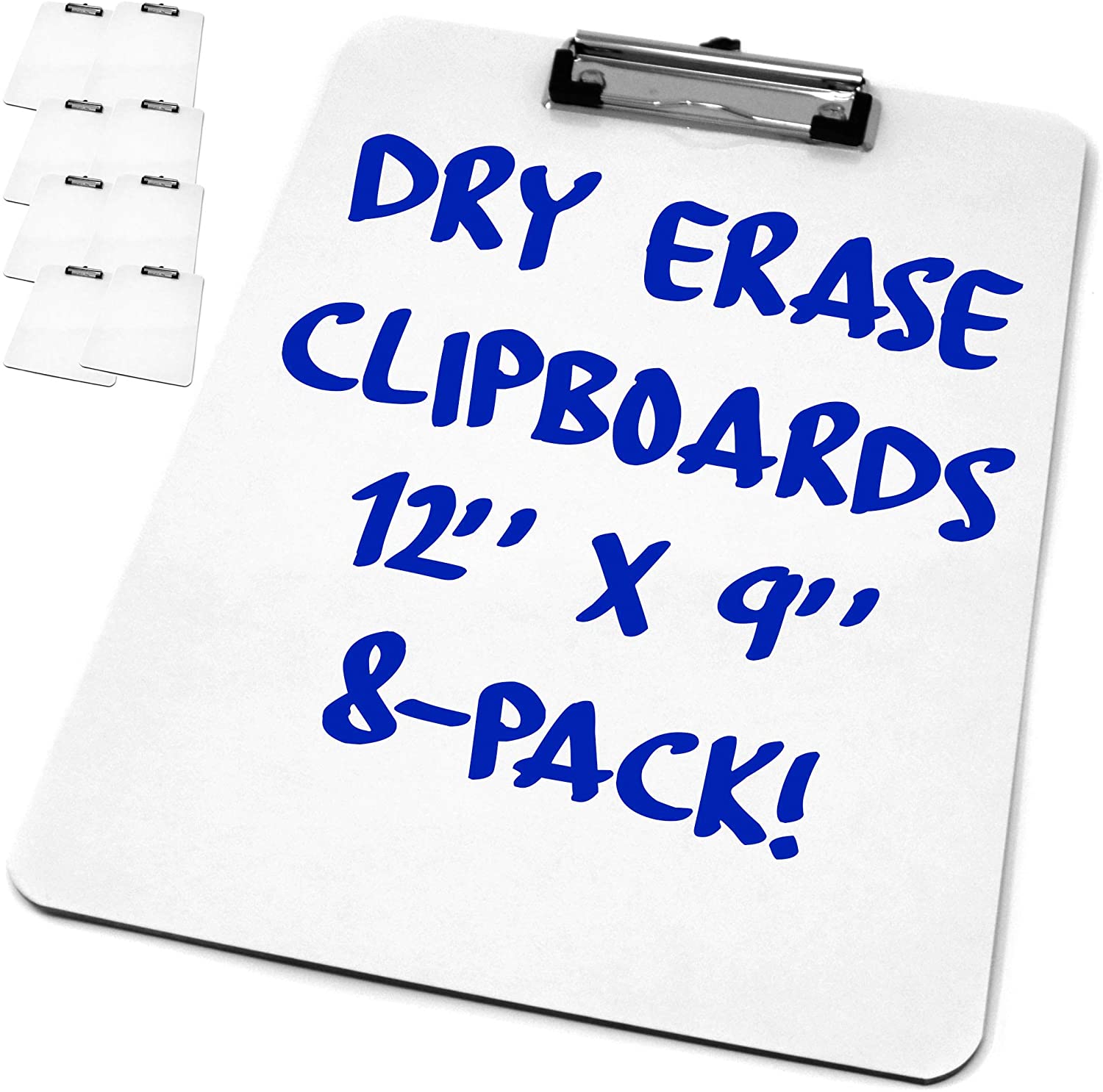 Dry Erase Clipboard 9'' x 12.5'' 8Pack Whiteboard Wipeboard 8Pack