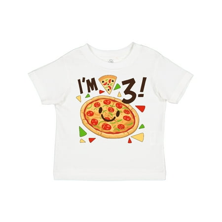 

Inktastic I m Three! Pizza Birthday Party Gift Toddler Boy or Toddler Girl T-Shirt