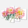 thumbnail image 2 of Bouquet de Pivoines Roses Aquarelle - Uvre d'Art Florale sur Toile, 2 of 3
