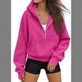 thumbnail image 2 of Half Zip Cropped Hoodies for Women Y2k Cute Jackets Spring Fashion 2026 Sweatshirts, 2 of 7