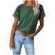 thumbnail image 1 of Pntutb Mujeres Casual Manga Corta Mangas Acampanadas O-cuello Sólido Camiseta Suelta Blusa tops Pntutb Pntutb-732, 1 of 7