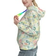 thumbnail image 2 of Lsque Watercolor Wildflowers Pattern Casual Women's Hoodie,Hooded Sweatshirt with Kangaroo Pocket,Pullover Hoodie with Eye-catching Drawstrings-Small, 2 of 7