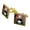 Gold, variant on Giant Panda Bear Eating Bamboo Square Cufflink Set - Silver or Gold
