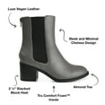 thumbnail image 2 of Journee Collection Womens Tayshia Tru Comfort Foam Back Heel Zip Stacked Heel Booties, 2 of 6