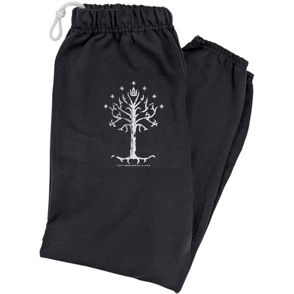 Lord of The Rings Tree of Gondor Unisex Jogger Sweatpants for Men and Women, Black, X-Large