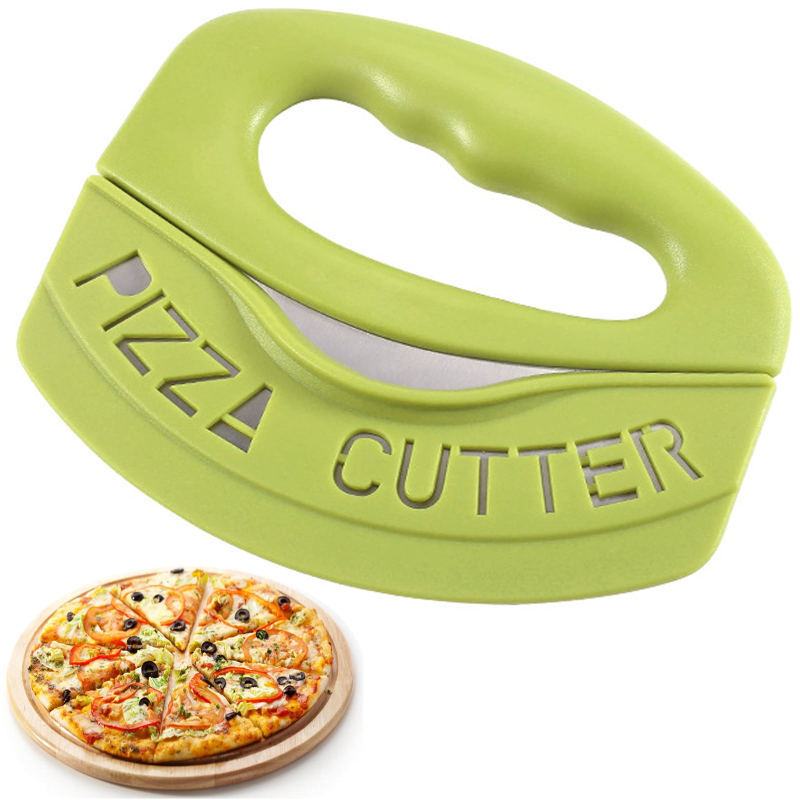 MEKBOK Premium Pizza Cutter Food Chopper-Super Sharp Blade Stainless ...