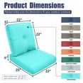 thumbnail image 3 of Giantfurnni Cushions for Outdoor Furniture Set 22 x 24,Patio Furniture Cushions Waterproof & Fade Resistant Deep Seat Cushion for Wicker Chair, Sofa, Couch, 3 of 7