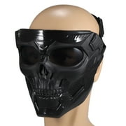 KingFurt Wind & UV Protection Adults Versatile Usage Black Skull Mask CS Airsoft Paintball