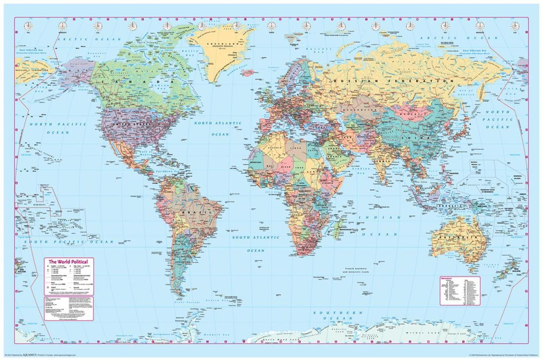 MAP OF THE WORLD GPP51070  GIANT  POSTER 140cm x 100 WORLD MAP FLAGS AND FACTS 