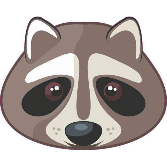 5in x 4in Raccoon Car Decal Vinyl Window Bumper Sticker