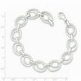 thumbnail image 2 of Sterling Silver Polished and Textured Link Bracelet - 8 Inch, 2 of 2