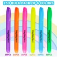 thumbnail image 2 of Iluminadores Yegeer con punta cincelada que se secan rápidamente, 150 unidades, 6 colores, 2 of 7