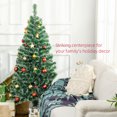 thumbnail image 4 of HOMCOM 6' Artificial Christmas Tree with Realistic Branches Green, 4 of 10