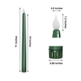 thumbnail image 5 of BalsaCircle 3 Hunter Green 11" LED Taper Flameless Candles Lights Wedding Reception, 5 of 8