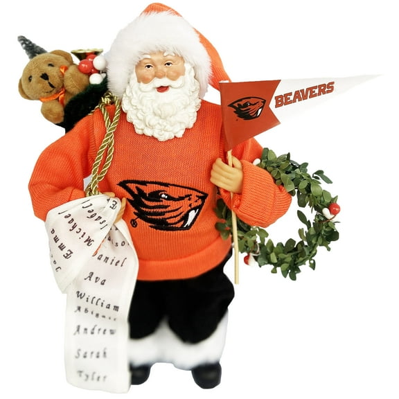Oregon State Beavers 12" Santa Figure